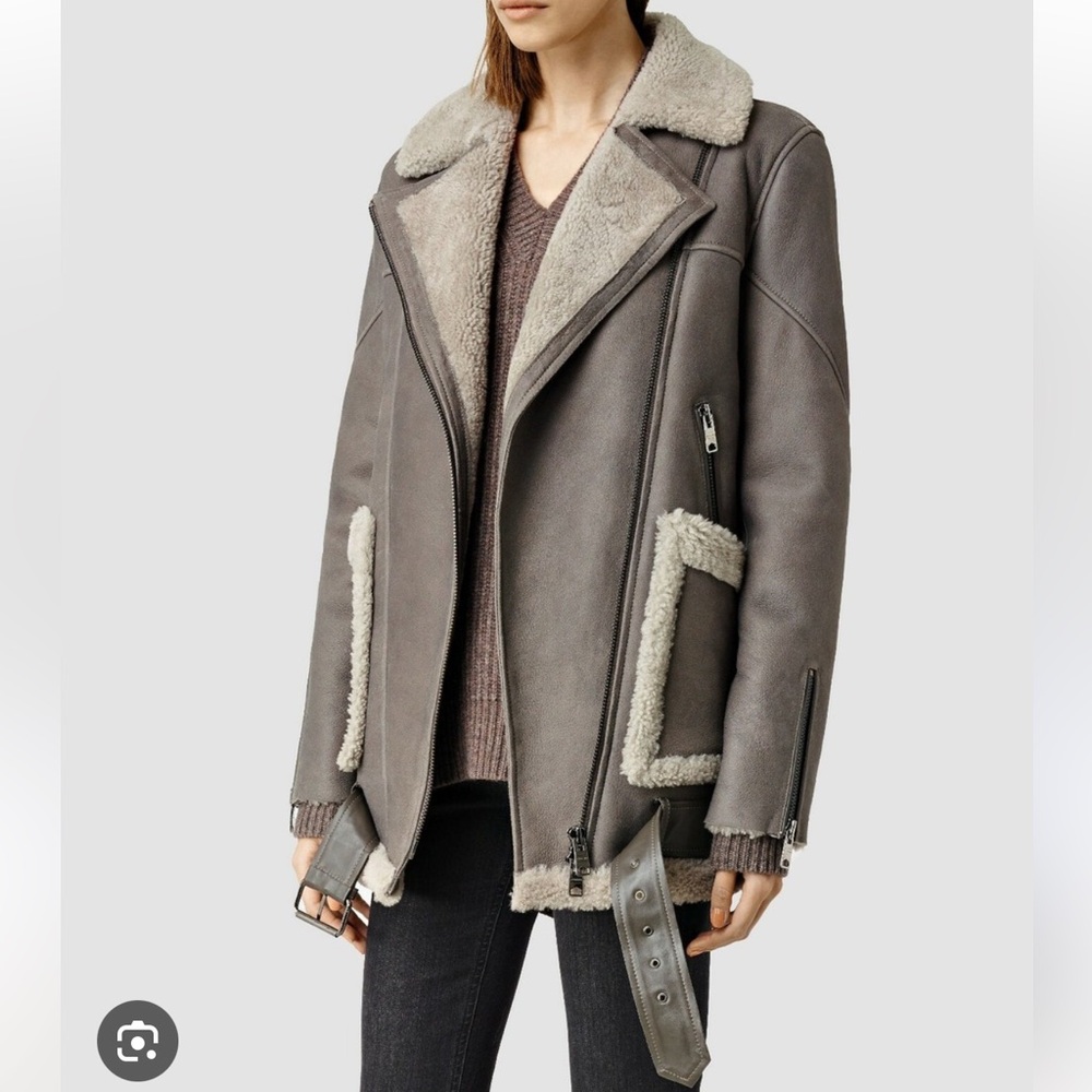 All Saints Beck Shearling Jacket